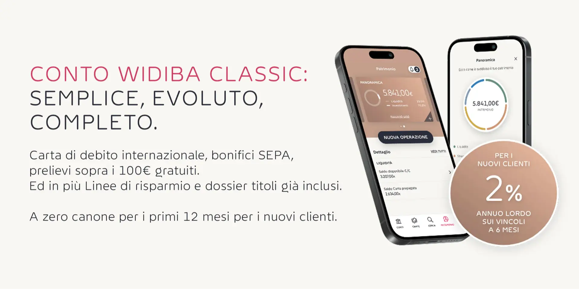 Rappresentazione visiva dell'articolo: SCOPRI CONTO WIDIBA CLASSIC: SEMPLICE, EVOLUTO, COMPLETO.